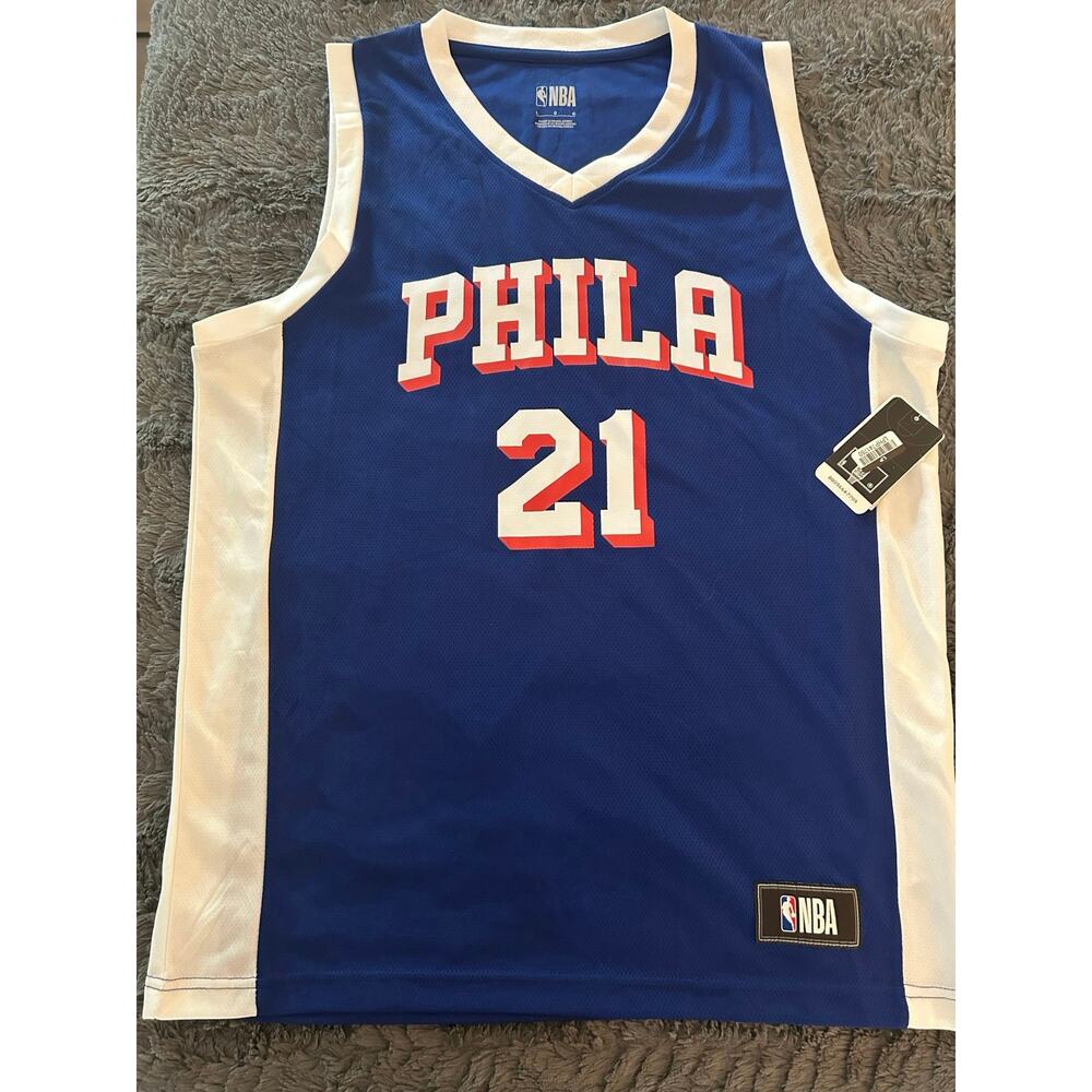 Joel Embiid #21 Philadelphia 76ers NBA Large Blue Jersey (NWT)